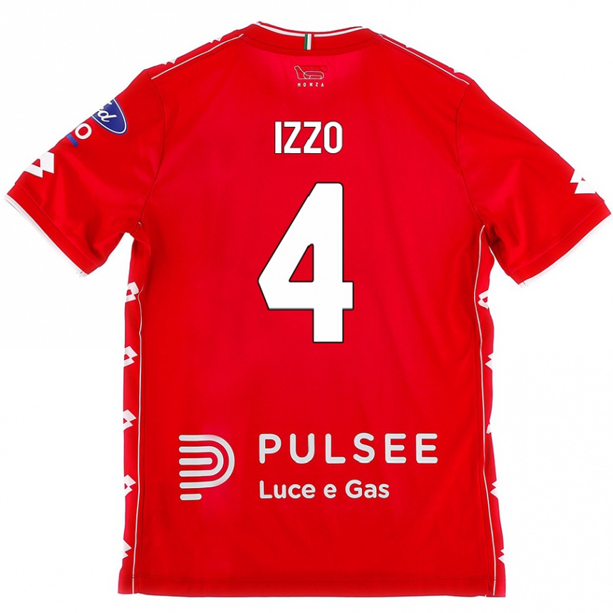 Enfant Football Maillot Armando Izzo #4 Rouge Blanc Tenues Domicile 2024/25 Canada