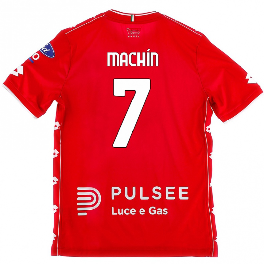 Enfant Football Maillot José Machín #7 Rouge Blanc Tenues Domicile 2024/25 Canada