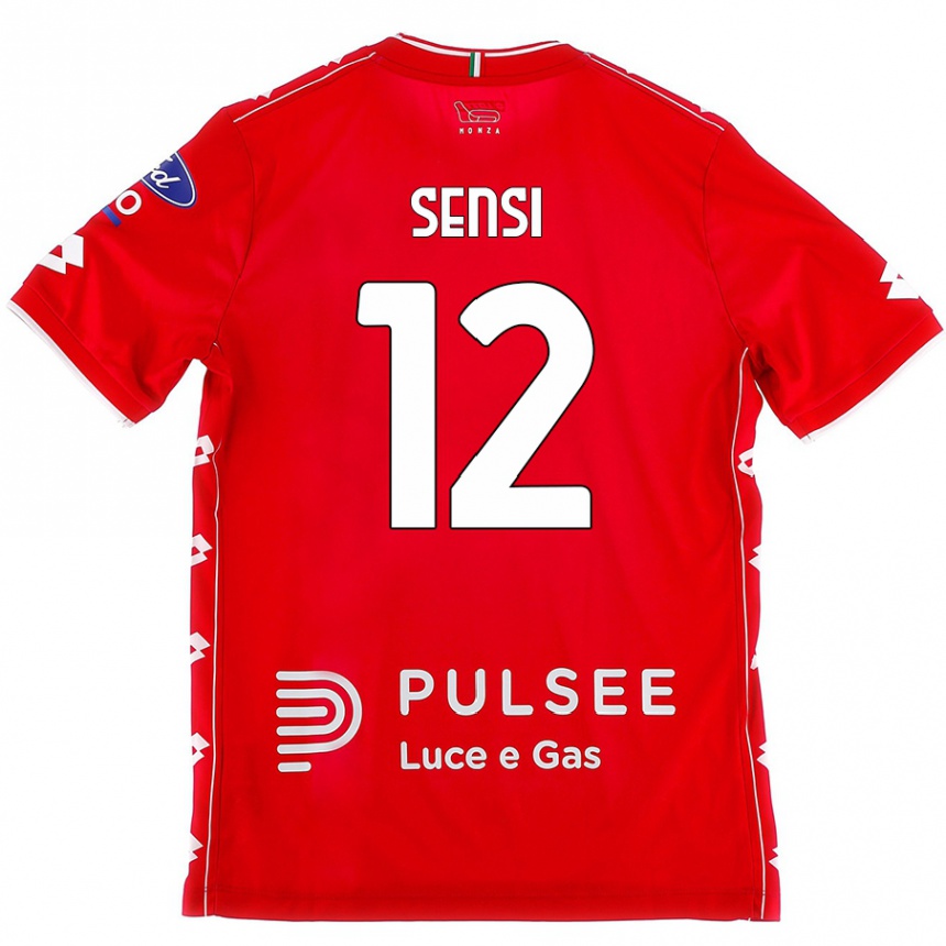 Enfant Football Maillot Stefano Sensi #12 Rouge Blanc Tenues Domicile 2024/25 Canada