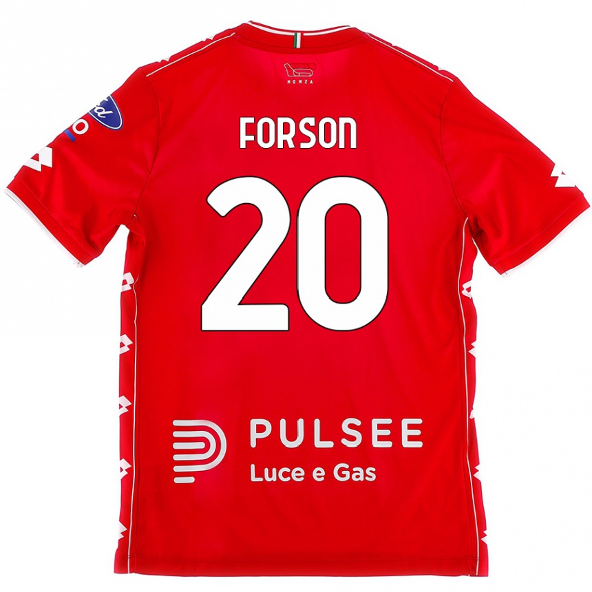 Enfant Football Maillot Omari Forson #20 Rouge Blanc Tenues Domicile 2024/25 Canada