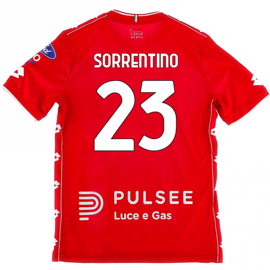 Enfant Football Maillot Alessandro Sorrentino #23 Rouge Blanc Tenues Domicile 2024/25 Canada