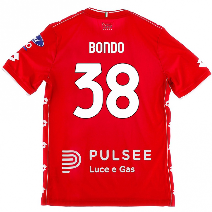 Kids Football Warren Bondo #38 Red White Home Jersey 2024/25 T-Shirt Canada