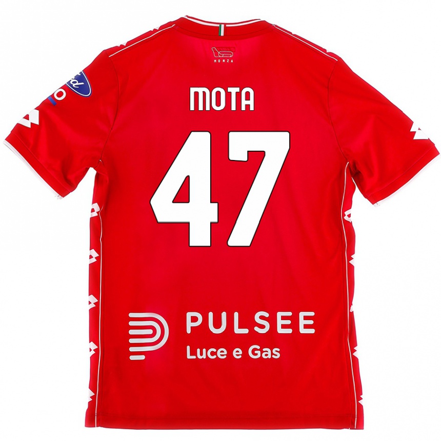 Enfant Football Maillot Dany Mota #47 Rouge Blanc Tenues Domicile 2024/25 Canada