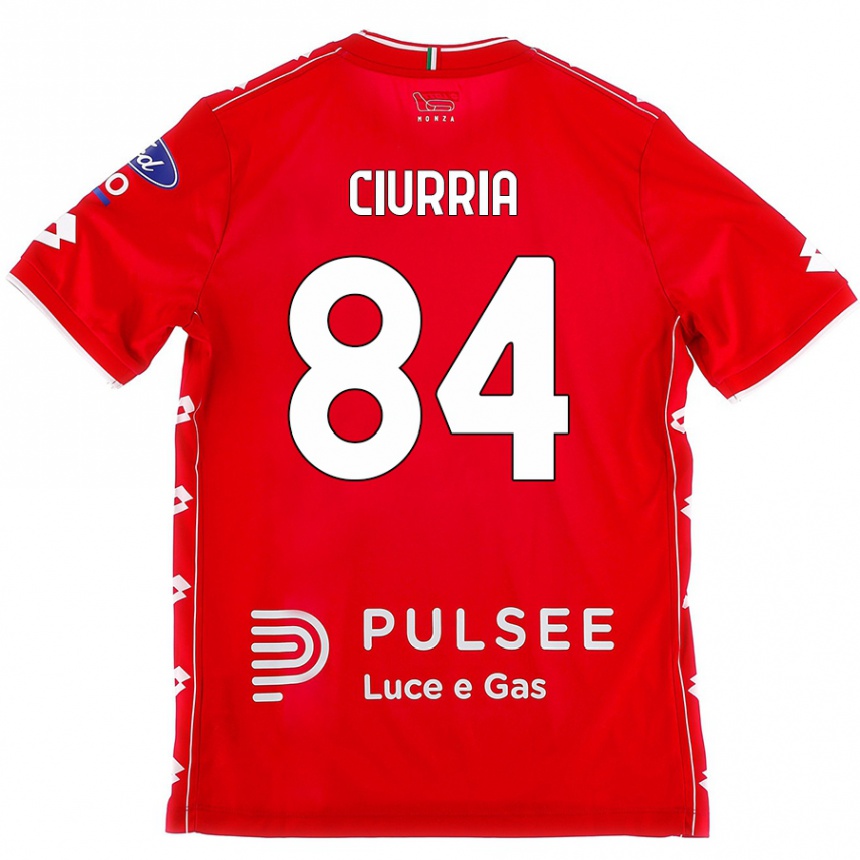 Enfant Football Maillot Patrick Ciurria #84 Rouge Blanc Tenues Domicile 2024/25 Canada