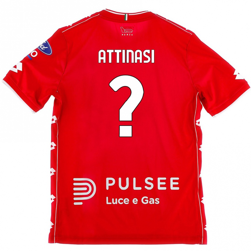 Enfant Football Maillot Mattia Attinasi #0 Rouge Blanc Tenues Domicile 2024/25 Canada