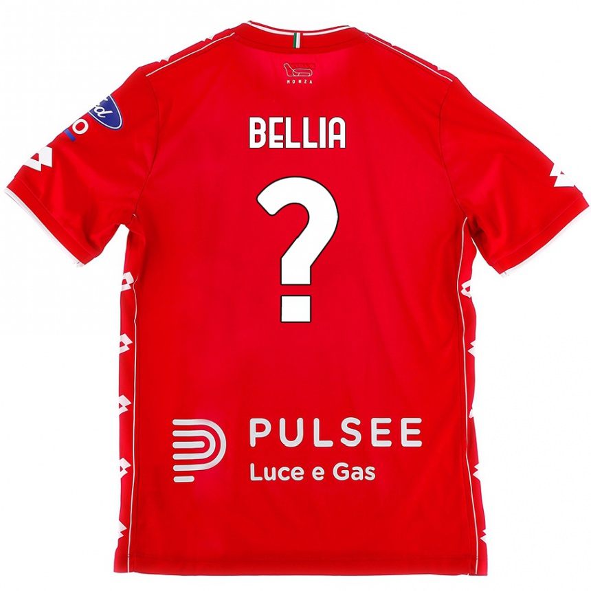 Enfant Football Maillot Edoardo Bellia #0 Rouge Blanc Tenues Domicile 2024/25 Canada