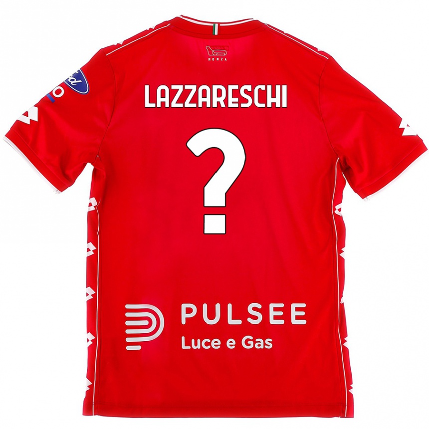 Enfant Football Maillot Andrea Lazzareschi #0 Rouge Blanc Tenues Domicile 2024/25 Canada