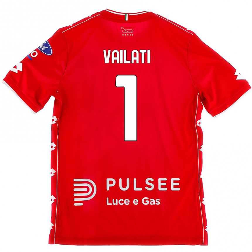 Kids Football Andrea Vailati #1 Red White Home Jersey 2024/25 T-Shirt Canada