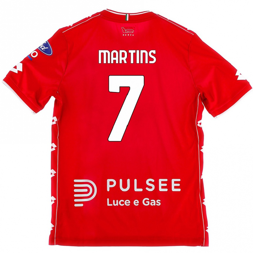 Enfant Football Maillot Kevin Martins #7 Rouge Blanc Tenues Domicile 2024/25 Canada