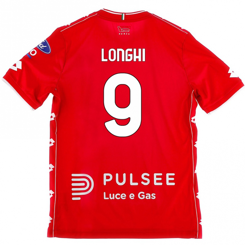 Enfant Football Maillot Jordan Longhi #9 Rouge Blanc Tenues Domicile 2024/25 Canada