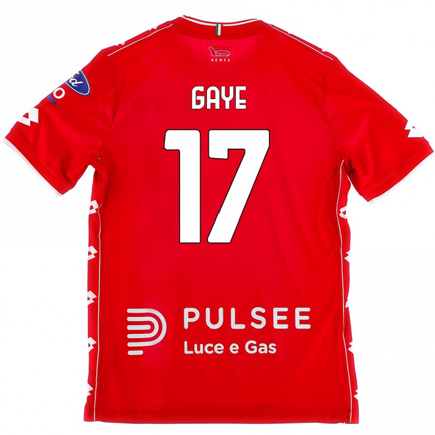 Enfant Football Maillot Mamadou Gaye #17 Rouge Blanc Tenues Domicile 2024/25 Canada