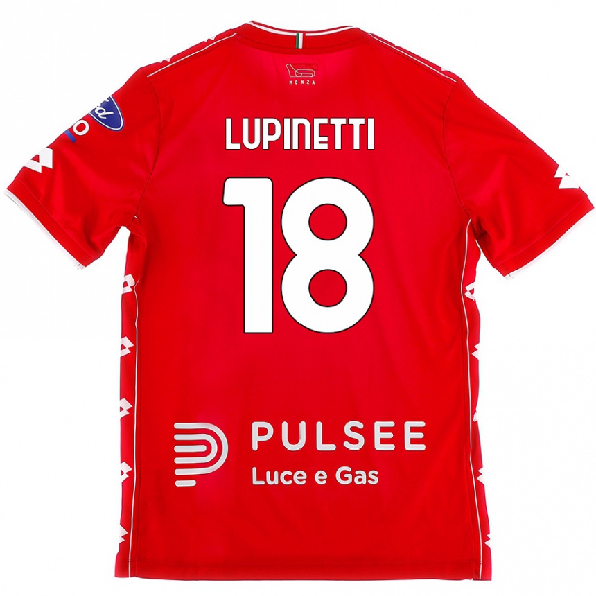 Enfant Football Maillot Tommaso Lupinetti #18 Rouge Blanc Tenues Domicile 2024/25 Canada