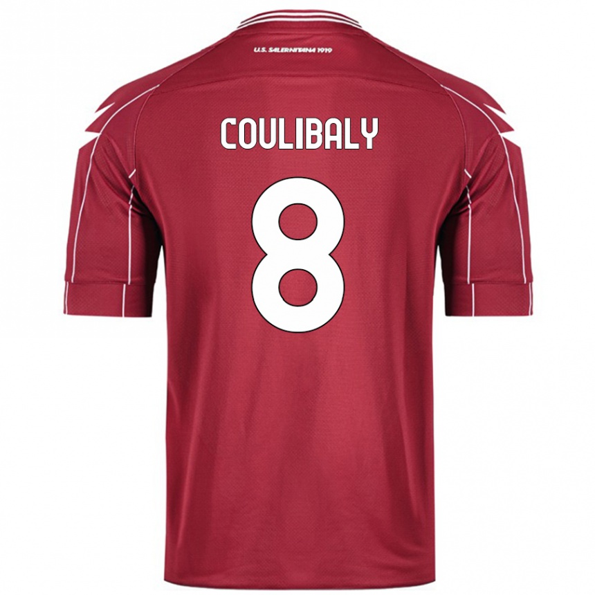 Kids Football Mamadou Coulibaly #8 Burgundy Home Jersey 2024/25 T-Shirt Canada