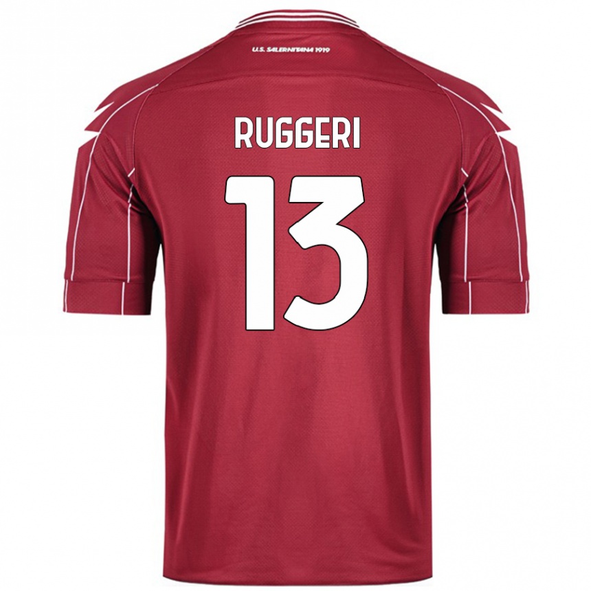 Kids Football Fabio Ruggeri #13 Burgundy Home Jersey 2024/25 T-Shirt Canada