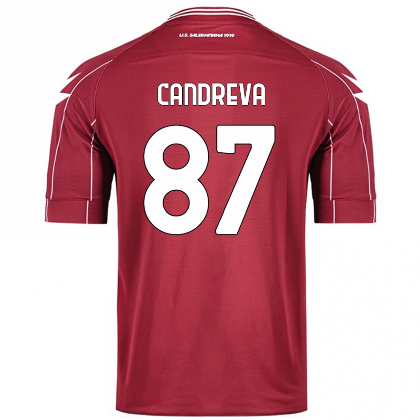 Kids Football Antonio Candreva #87 Burgundy Home Jersey 2024/25 T-Shirt Canada