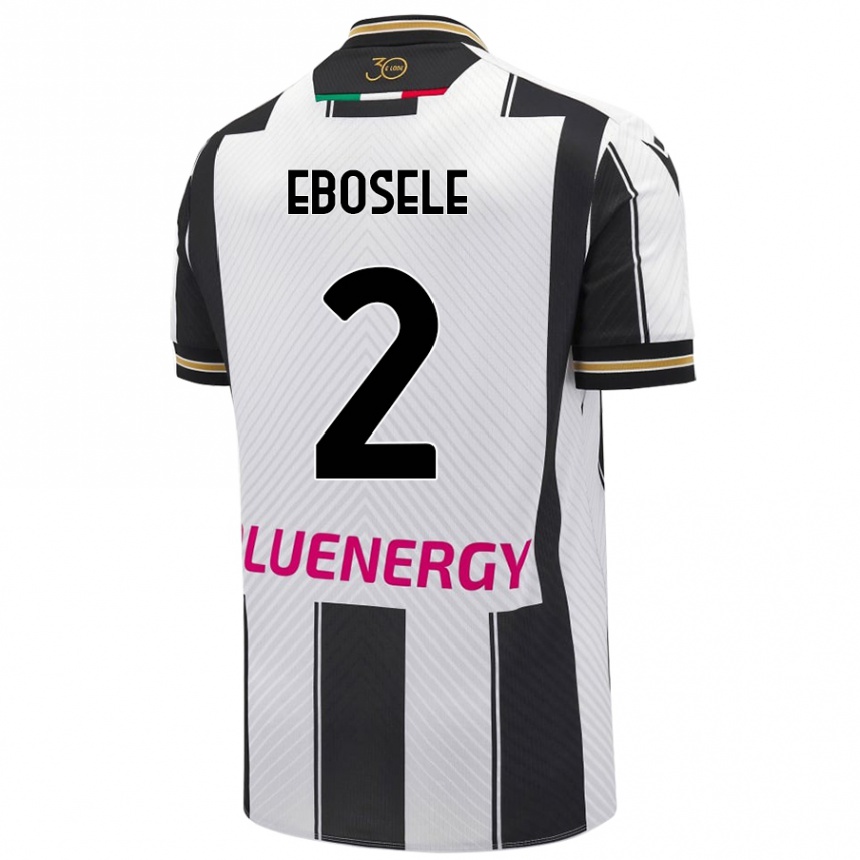 Kids Football Festy Ebosele #2 White Black Home Jersey 2024/25 T-Shirt Canada