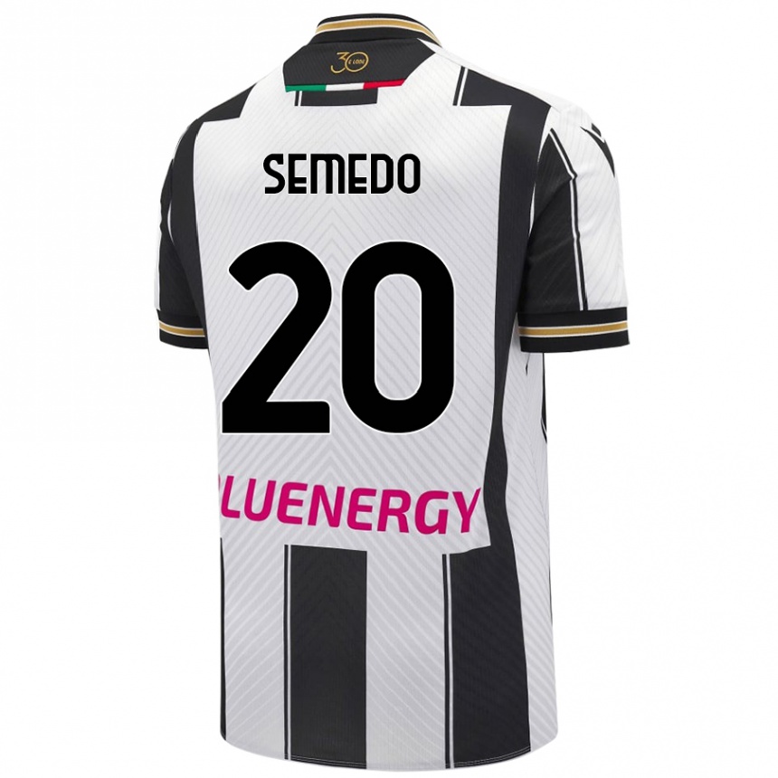 Kids Football Vivaldo Semedo #20 White Black Home Jersey 2024/25 T-Shirt Canada