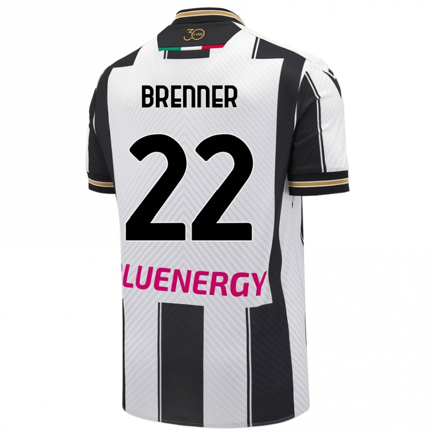 Kids Football Brenner #22 White Black Home Jersey 2024/25 T-Shirt Canada