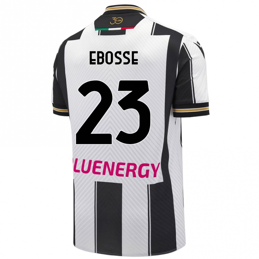 Kids Football Enzo Ebosse #23 White Black Home Jersey 2024/25 T-Shirt Canada