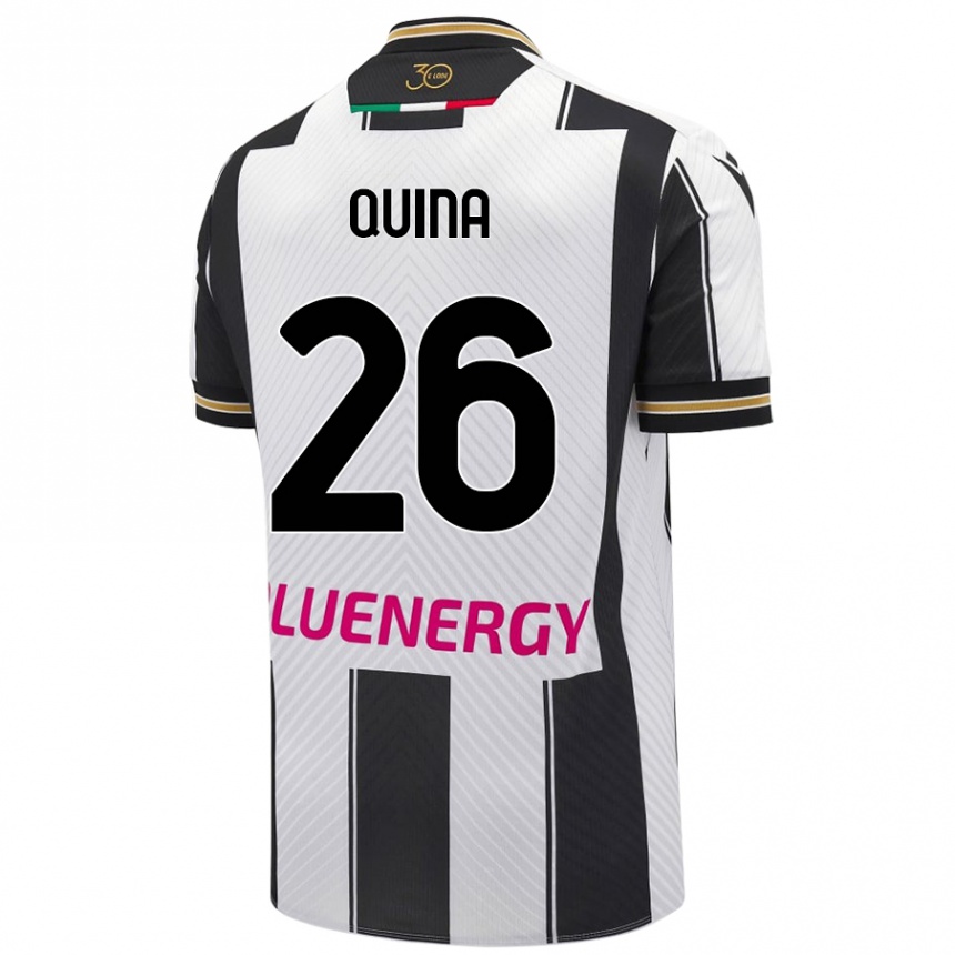 Kids Football Domingos Quina #26 White Black Home Jersey 2024/25 T-Shirt Canada