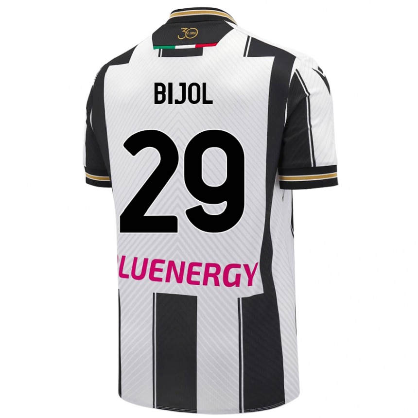 Kids Football Jaka Bijol #29 White Black Home Jersey 2024/25 T-Shirt Canada