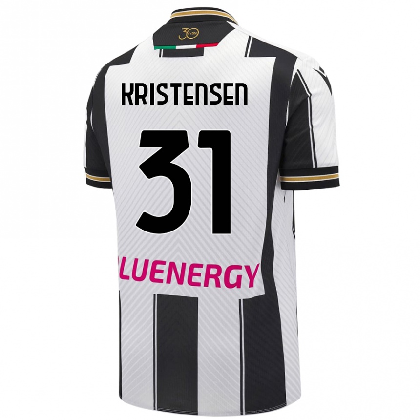 Kids Football Thomas Kristensen #31 White Black Home Jersey 2024/25 T-Shirt Canada