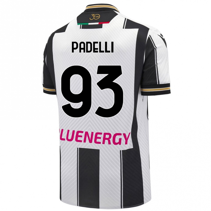 Kids Football Daniele Padelli #93 White Black Home Jersey 2024/25 T-Shirt Canada