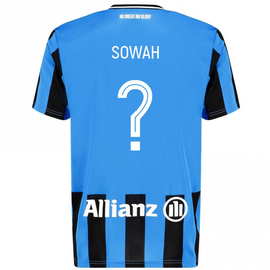 Kids Football Kamal Sowah #0 Sky Blue Black Home Jersey 2024/25 T-Shirt Canada