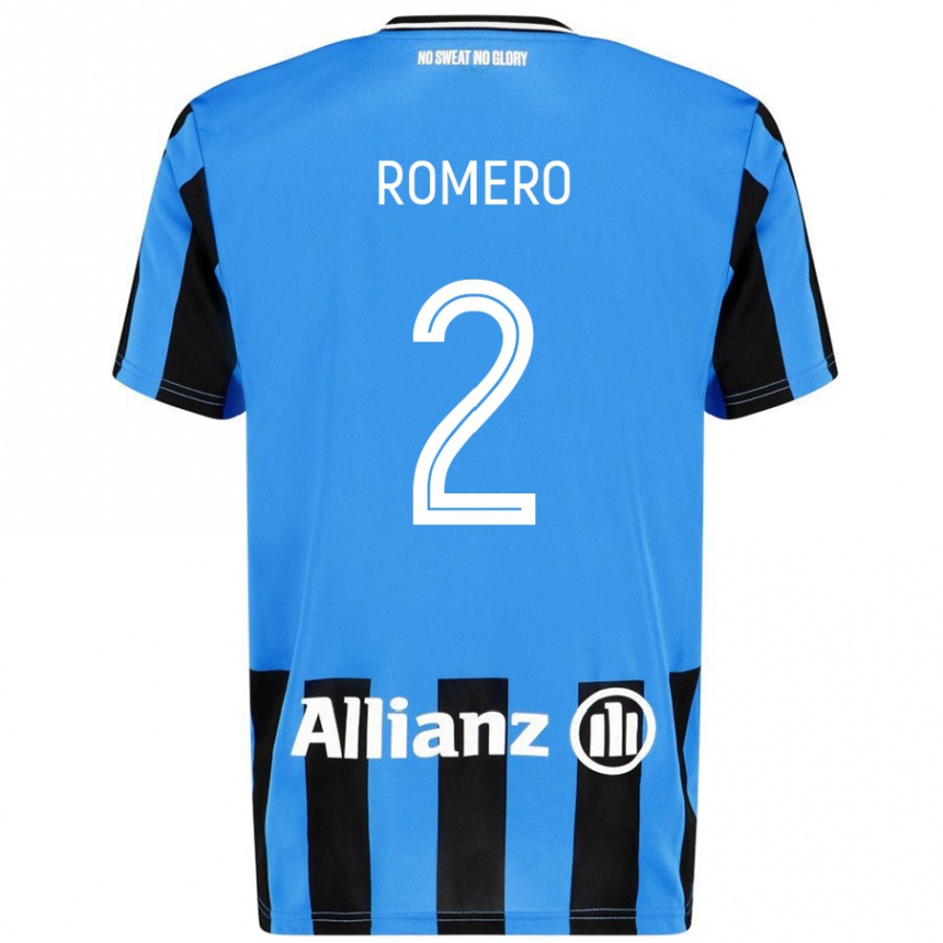 Kids Football Zaid Romero #2 Sky Blue Black Home Jersey 2024/25 T-Shirt Canada