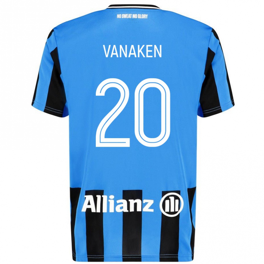 Kids Football Hans Vanaken #20 Sky Blue Black Home Jersey 2024/25 T-Shirt Canada