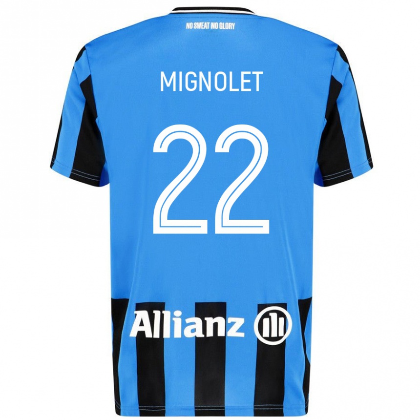 Kids Football Simon Mignolet #22 Sky Blue Black Home Jersey 2024/25 T-Shirt Canada