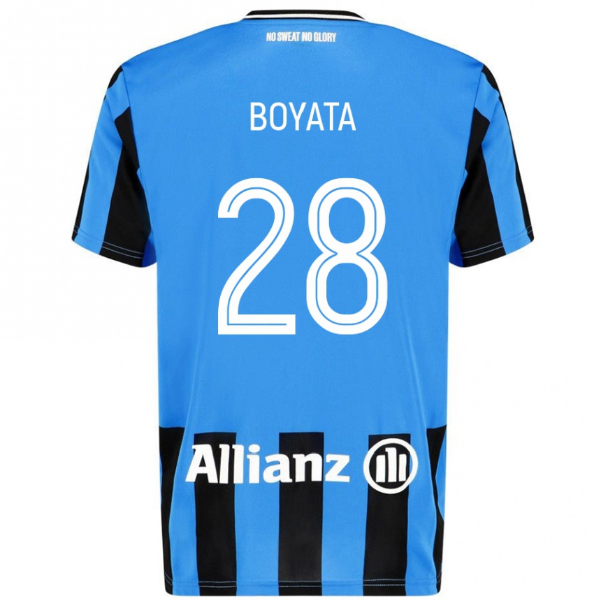 Kids Football Dedryck Boyata #28 Sky Blue Black Home Jersey 2024/25 T-Shirt Canada