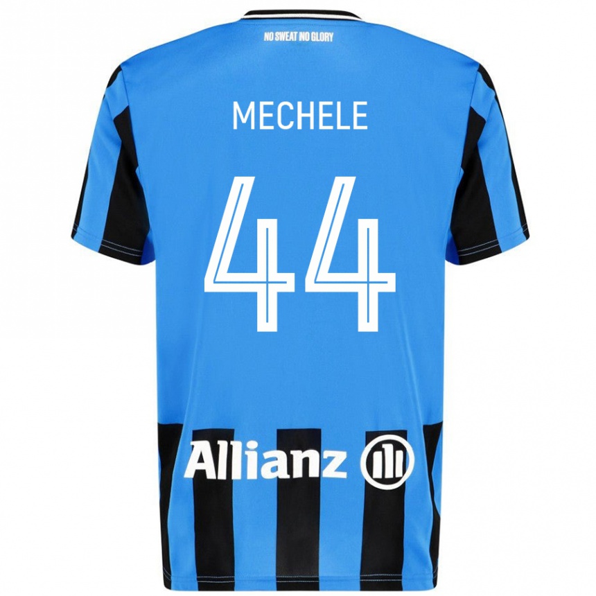 Kids Football Brandon Mechele #44 Sky Blue Black Home Jersey 2024/25 T-Shirt Canada