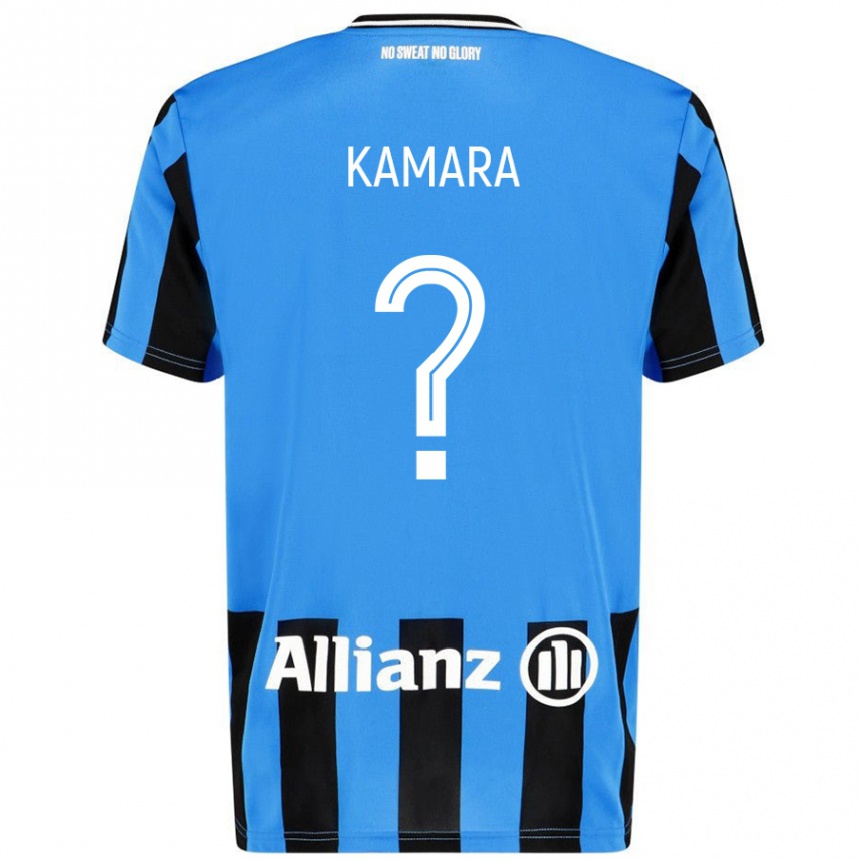 Kids Football Al-Hassan Kamara #0 Sky Blue Black Home Jersey 2024/25 T-Shirt Canada