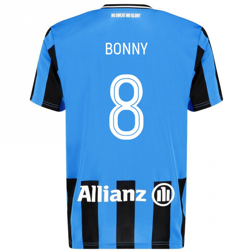 Kids Football Chionne Bonny #8 Sky Blue Black Home Jersey 2024/25 T-Shirt Canada