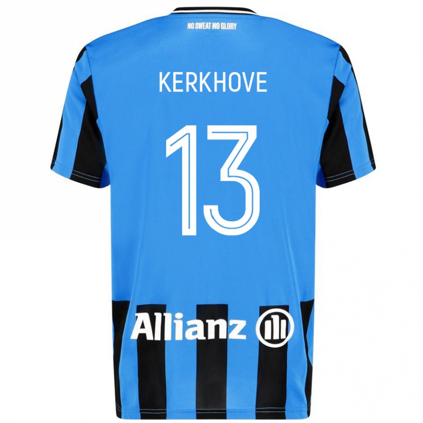 Kids Football Angel Kerkhove #13 Sky Blue Black Home Jersey 2024/25 T-Shirt Canada