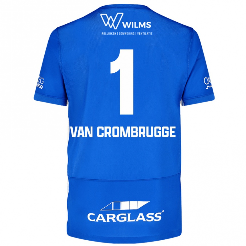 Enfant Football Maillot Hendrik Van Crombrugge #1 Bleu Tenues Domicile 2024/25 Canada