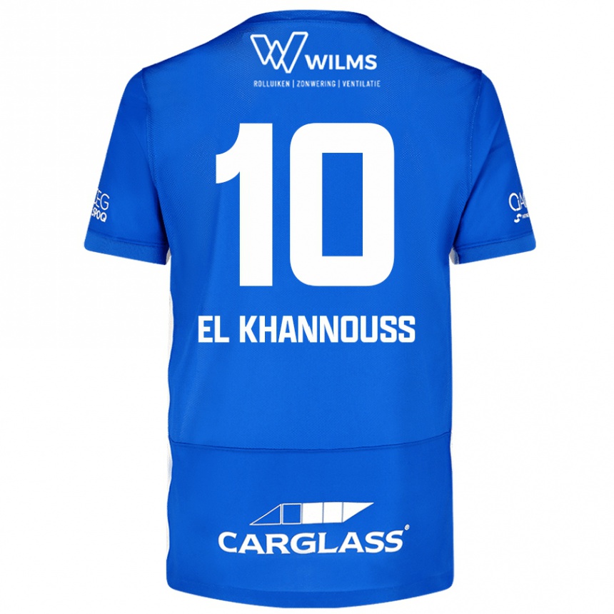 Kids Football Bilal El Khannouss #10 Blue Home Jersey 2024/25 T-Shirt Canada