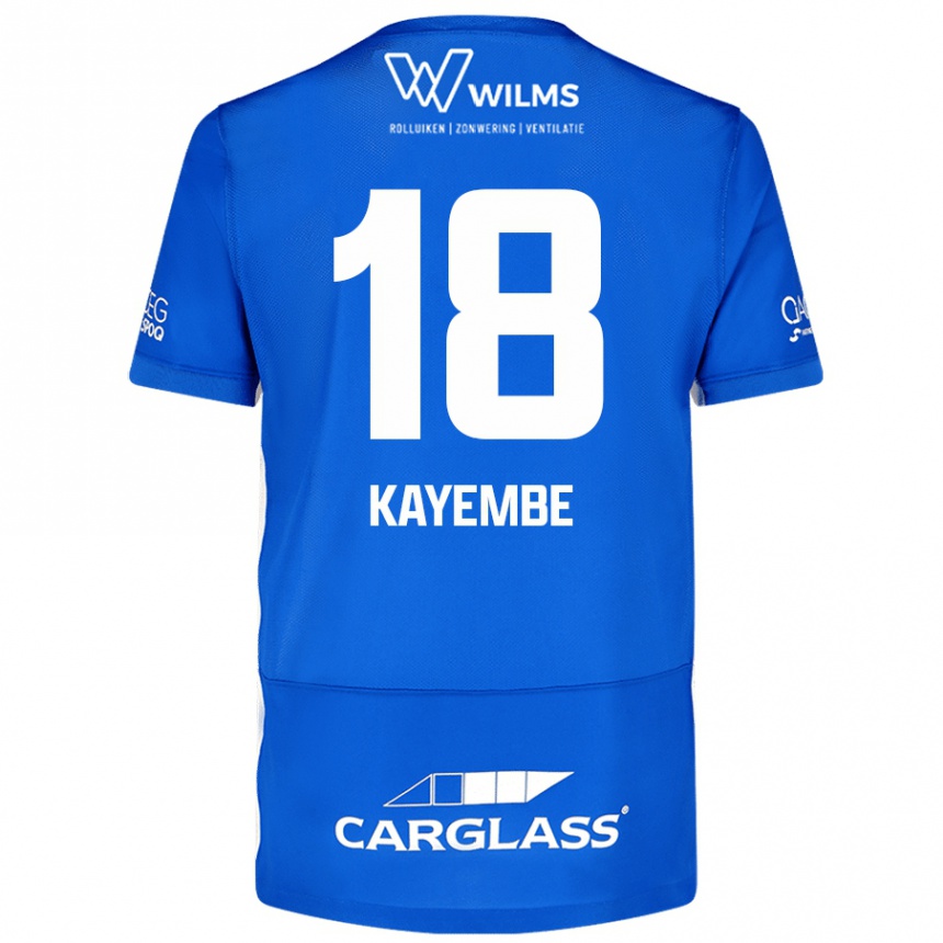 Kids Football Joris Kayembe #18 Blue Home Jersey 2024/25 T-Shirt Canada