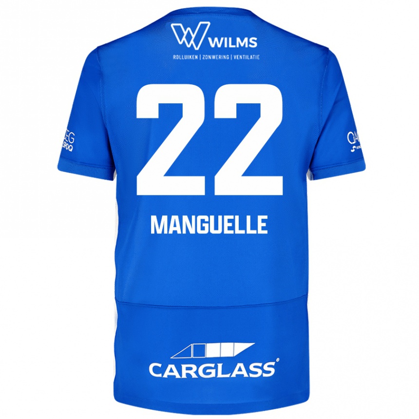 Kids Football Brad Manguelle #22 Blue Home Jersey 2024/25 T-Shirt Canada