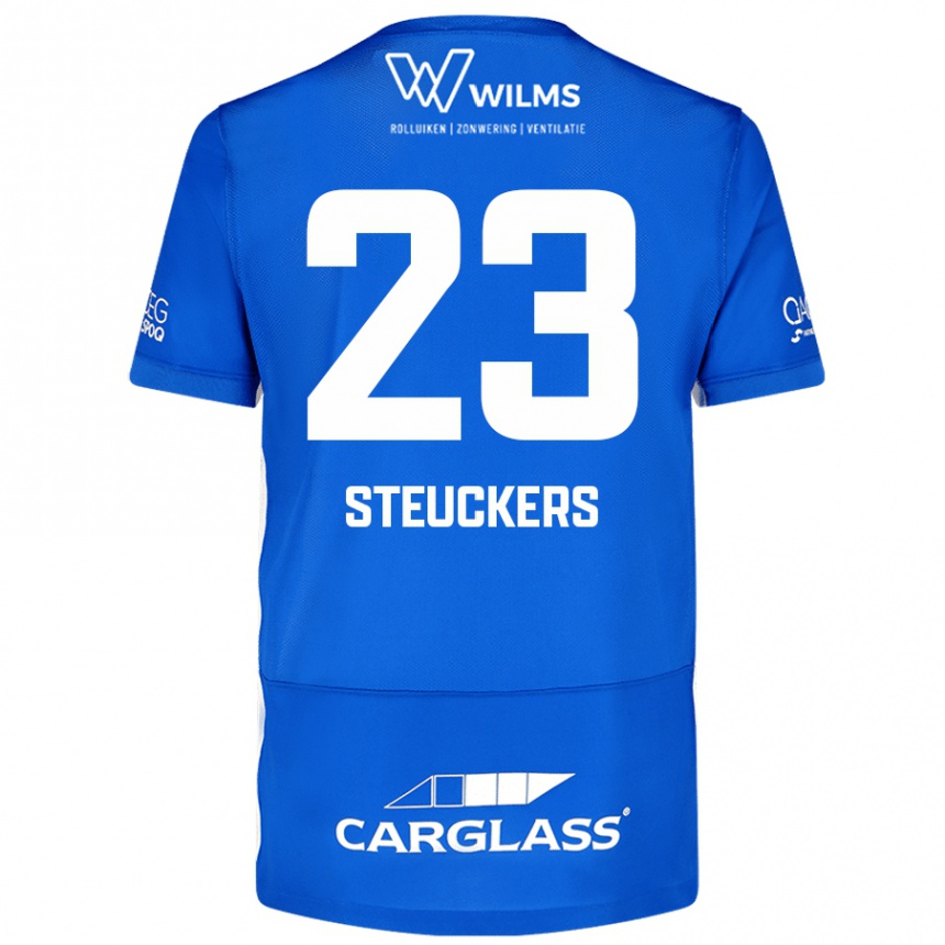 Kids Football Jarne Steuckers #23 Blue Home Jersey 2024/25 T-Shirt Canada