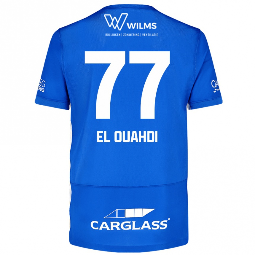 Kids Football Zakaria El Ouahdi #77 Blue Home Jersey 2024/25 T-Shirt Canada