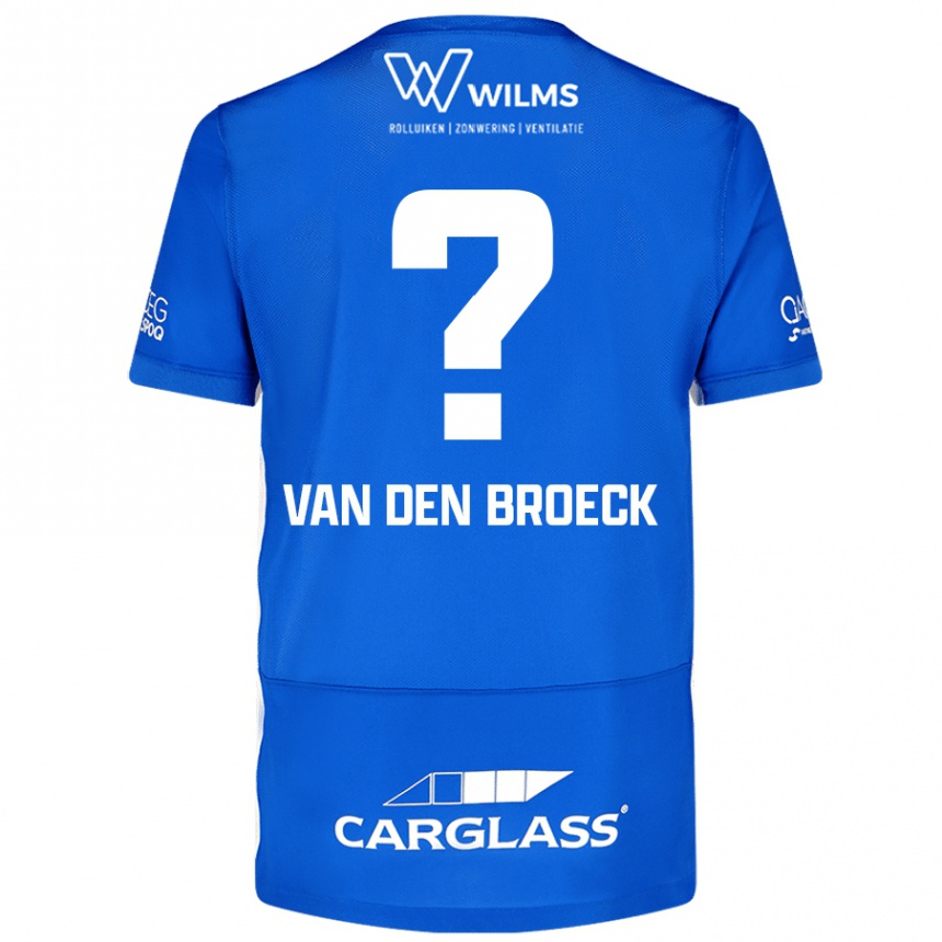 Kids Football Kobe Van Den Broeck #0 Blue Home Jersey 2024/25 T-Shirt Canada