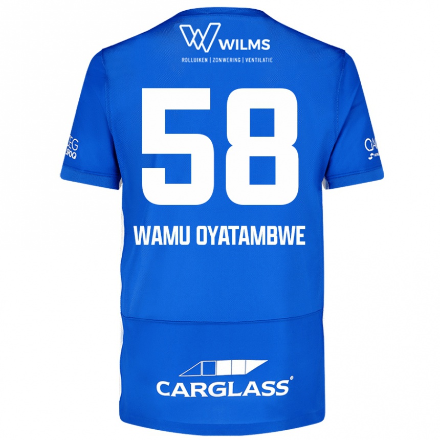 Kids Football Matthias Wamu Oyatambwe #58 Blue Home Jersey 2024/25 T-Shirt Canada