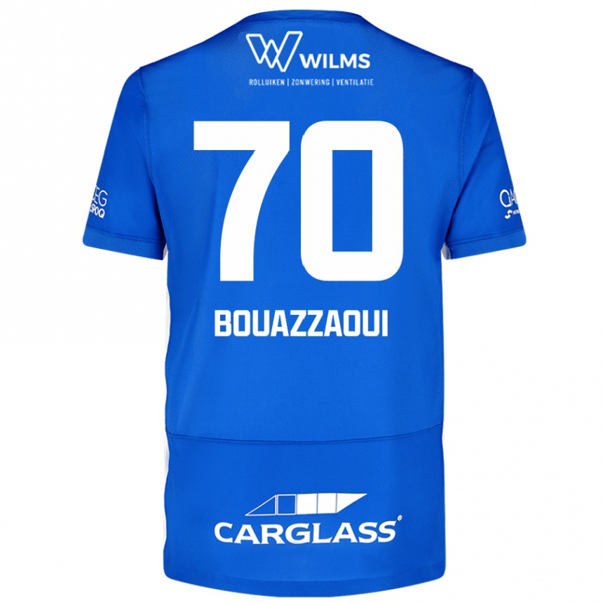 Kids Football Ilyas Bouazzaoui #70 Blue Home Jersey 2024/25 T-Shirt Canada