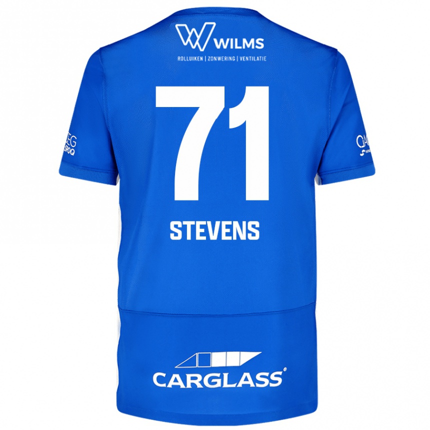 Kids Football Brent Stevens #71 Blue Home Jersey 2024/25 T-Shirt Canada