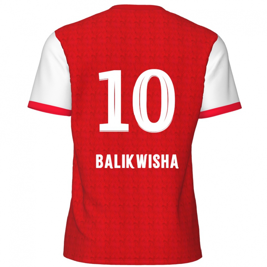 Kids Football Michel-Ange Balikwisha #10 Red White Home Jersey 2024/25 T-Shirt Canada