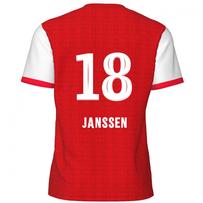 Kids Football Vincent Janssen #18 Red White Home Jersey 2024/25 T-Shirt Canada