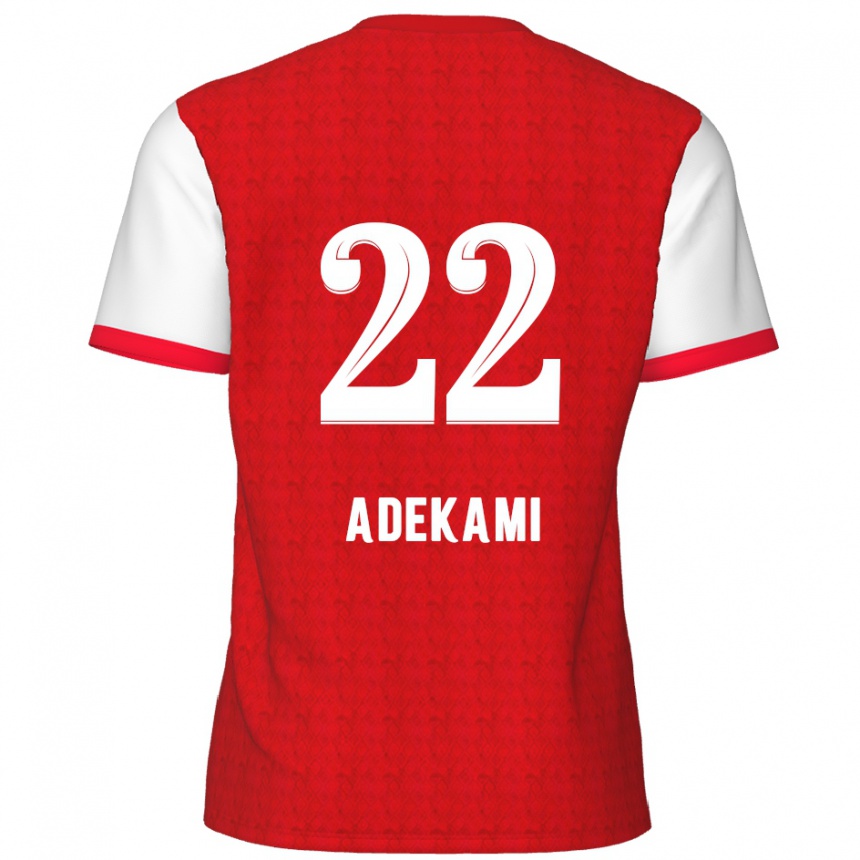 Kids Football Farouck Adekami #22 Red White Home Jersey 2024/25 T-Shirt Canada