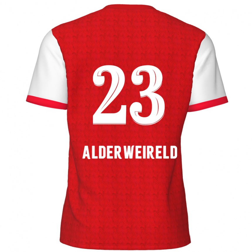 Kids Football Toby Alderweireld #23 Red White Home Jersey 2024/25 T-Shirt Canada